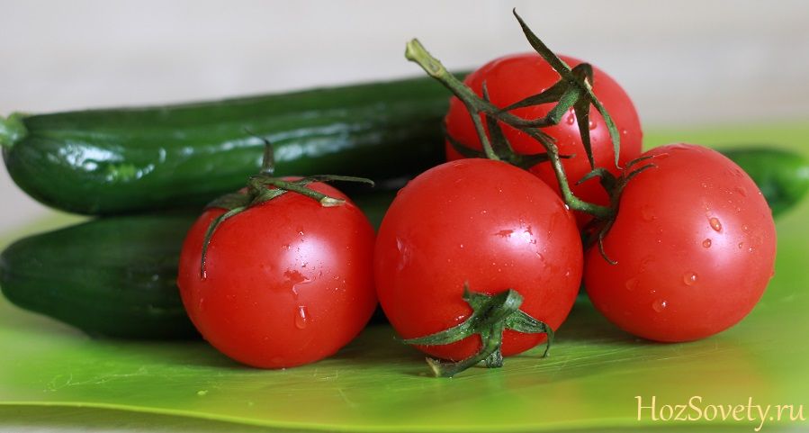 огурцы и помидоры